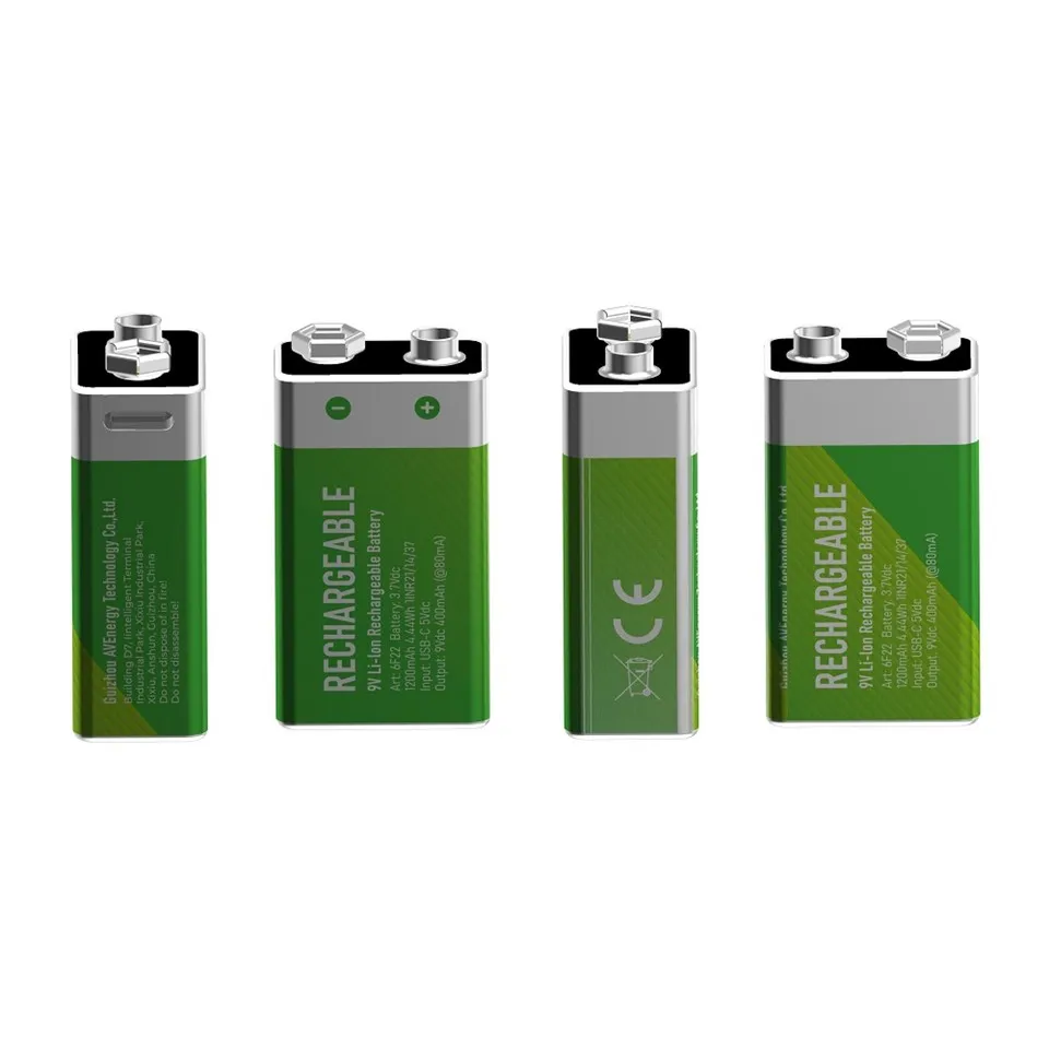 9V Lityòm Polymère Rechargeable Battery
