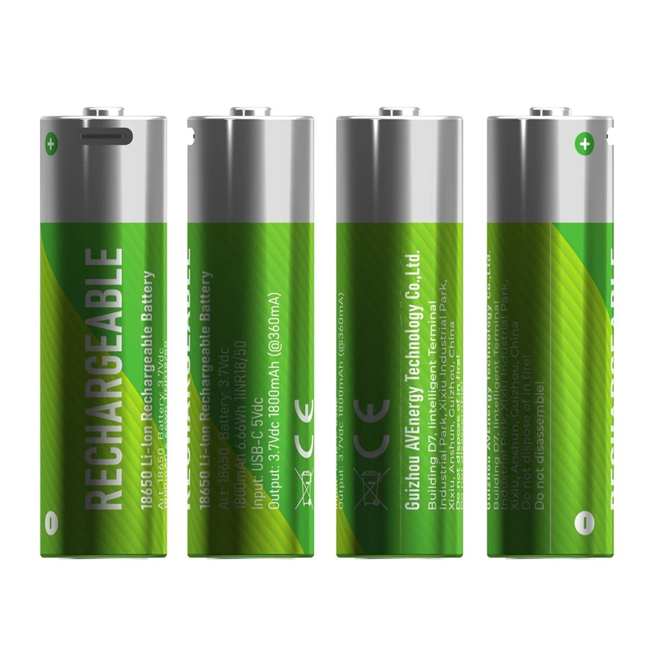 Lityòm Ion Kalite 18650 Rechargeable Battery